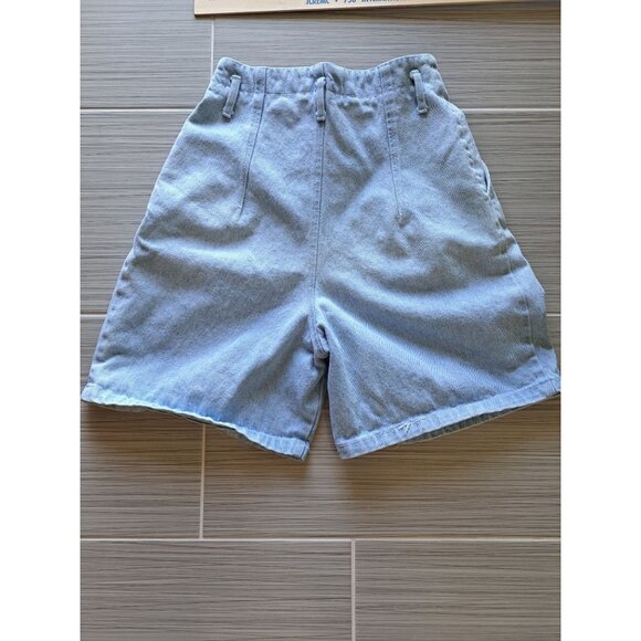 Vintage Paris Blues Light Wash Denim High-Waisted Pleated Shorts Size 26" USA - Picture 6 of 6